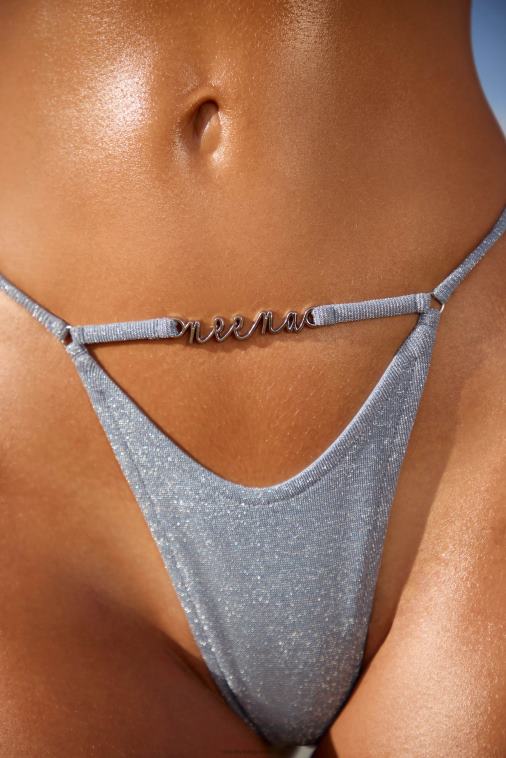 nők Oh Polly kék tanis micro tanga bikinialsó 6F8P8873