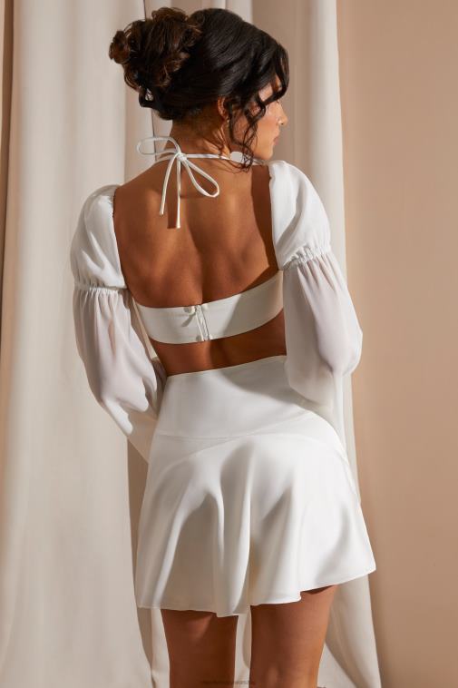 nők Oh Polly fehér kateri hosszú puff ujjú karkötő 6F8P8583