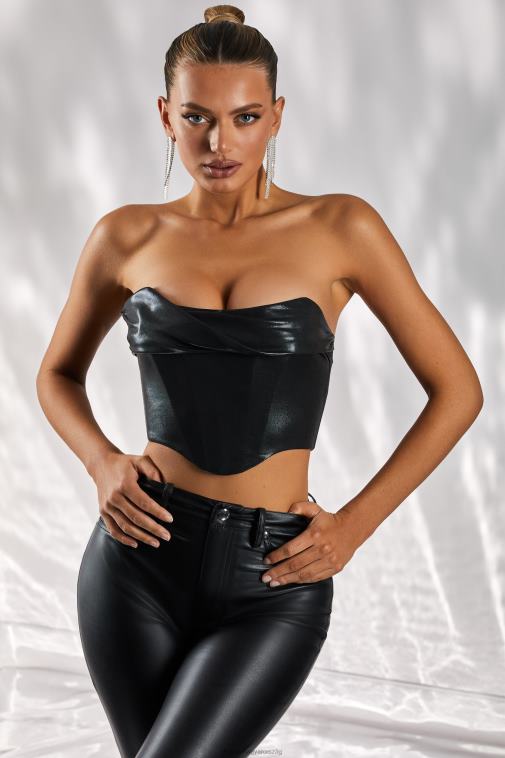 nők Oh Polly fekete reggeli csókok vállnélküli bustier 6F8P8668