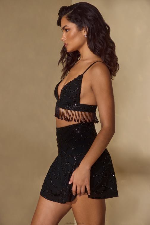 nők Oh Polly fekete vaira díszített melltartó felső 6F8P8600