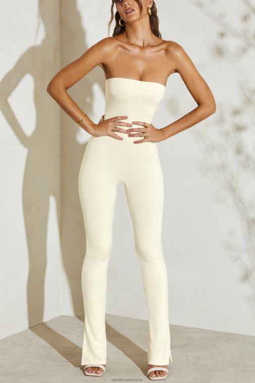 nők Oh Polly elefántcsont jamila pánt nélküli kiszélesedő szegélyű jumpsuit 6F8P8776