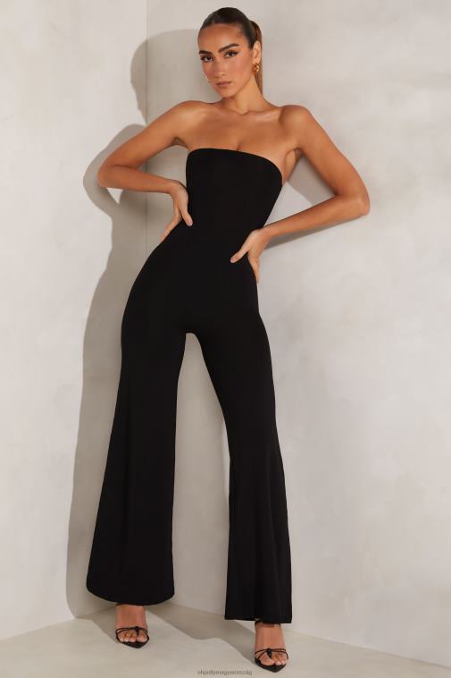 nők Oh Polly fekete aaliyah bandeau széles szárú jumpsuit 6F8P8794