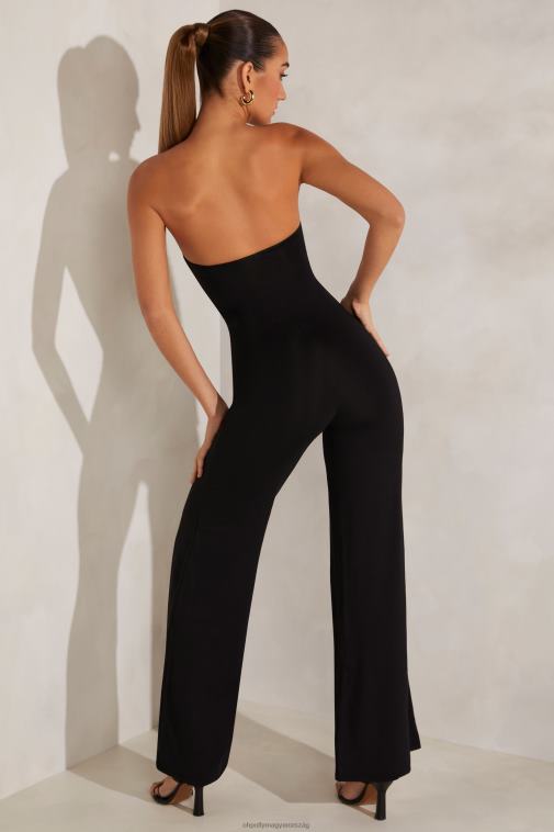 nők Oh Polly fekete aaliyah bandeau széles szárú jumpsuit 6F8P8794