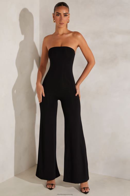 nők Oh Polly fekete aaliyah bandeau széles szárú jumpsuit 6F8P8794