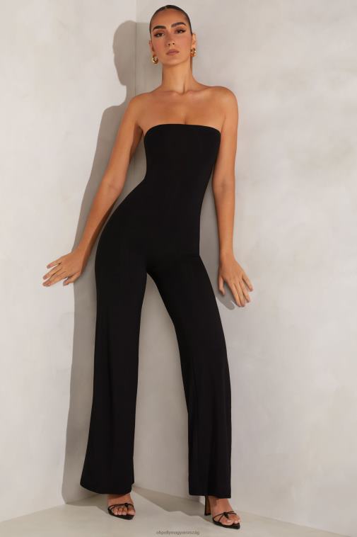 nők Oh Polly fekete aaliyah bandeau széles szárú jumpsuit 6F8P8794