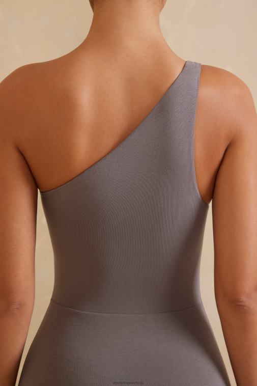 nők Oh Polly szürke koori egypántos aszimmetrikus jumpsuit 6F8P8788