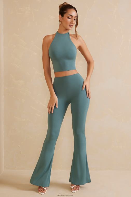 nők Oh Polly a zöldeskék elsea kötőfék nyakú crop top 6F8P8718