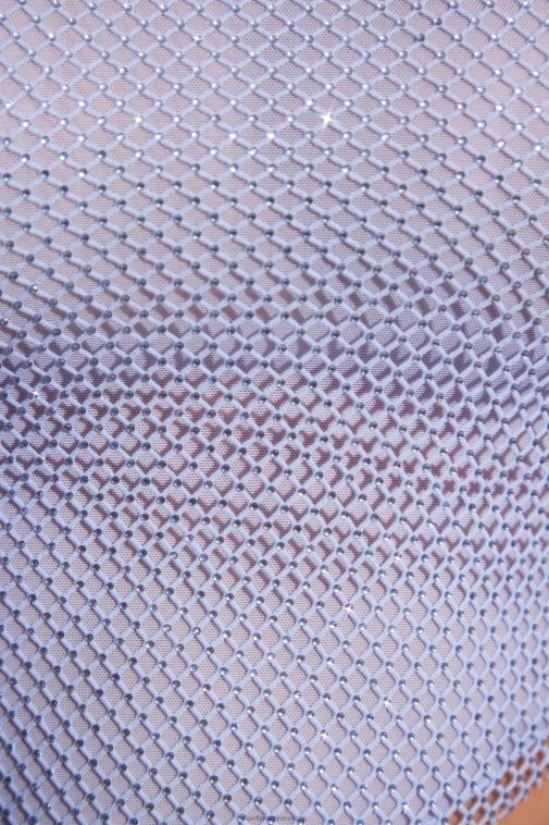 nők Oh Polly kék kiva díszített nyitott hátú crop top 6F8P8598