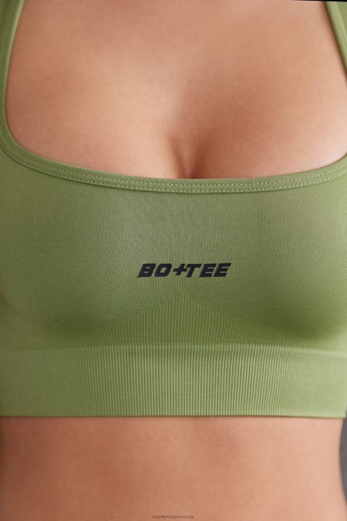 nők Oh Polly olajbogyó ösztönös hosszú ujjú crop top 6F8P8708