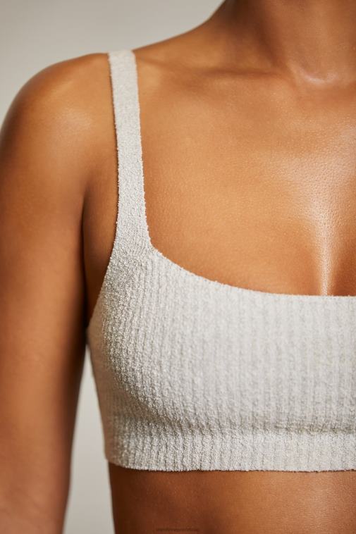 nők Oh Polly szürke iola hajlított nyakú crop top 6F8P8619