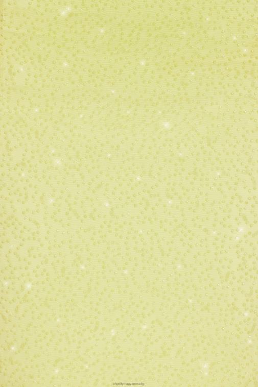 nők Oh Polly zöldcitrom zöld turini díszítésű, egyik vállcsomóval díszített crop top 6F8P8568