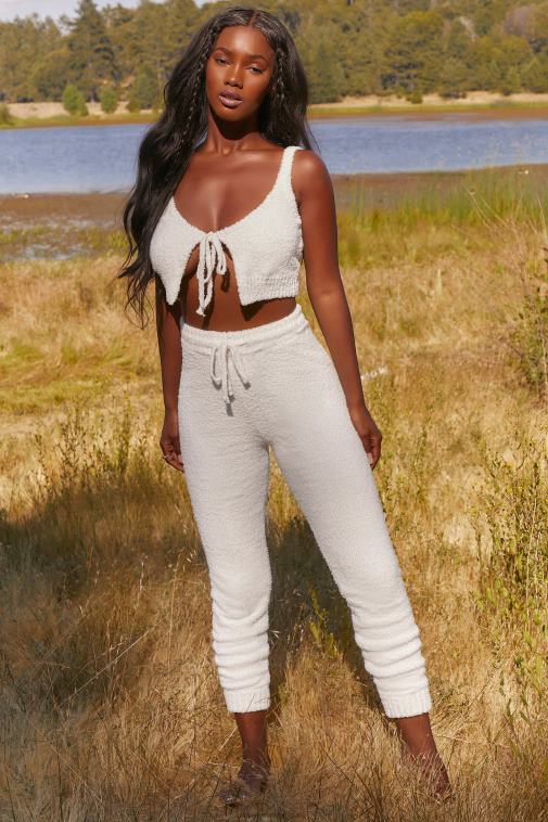 nők Oh Polly fehér lounge club hangulatos kocogók 6F8P8845