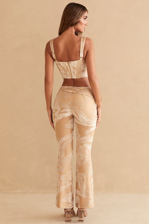 nők Oh Polly bézs nyomat defne gyűrűs részlet csizmanadrág 6F8P8832