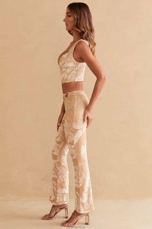 nők Oh Polly bézs nyomat defne gyűrűs részlet csizmanadrág 6F8P8832