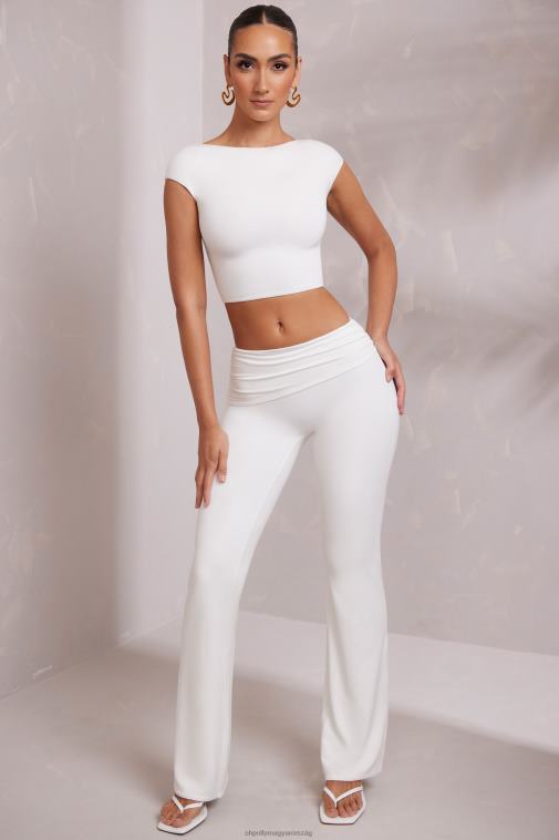 nők Oh Polly fehér Hollis közepes magasságú egyenes szárú nadrág 6F8P8747