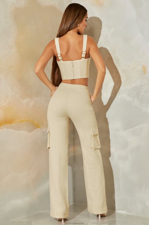 nők Oh Polly kő hendrix tweed egyenes szárú cargo nadrág 6F8P8804