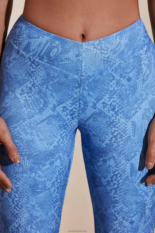 nők Oh Polly kék nyomat Itaso részletesen lobbanó nadrág 6F8P8827