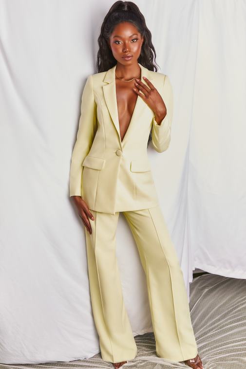 nők Oh Polly sárga power house széles szárú nadrág 6F8P8823