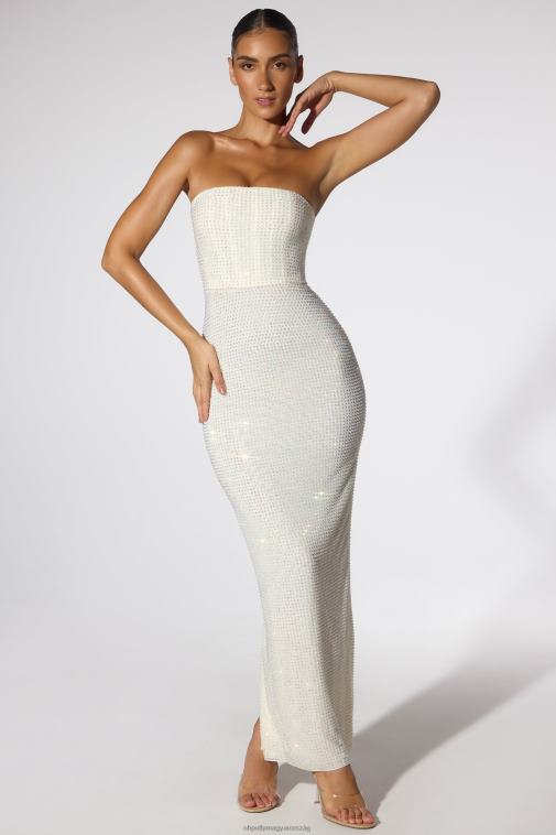 nők Oh Polly elefántcsont Daleyza díszítésű pánt nélküli estélyi 6F8P825