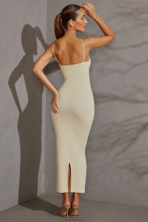 nők Oh Polly elefántcsont cheska gombóc nyakú maxiruha 6F8P8151