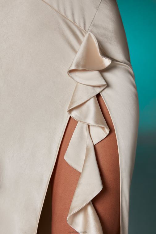 nők Oh Polly elefántcsont pillér kötőfék nyakú burkolat hátsó maxi ruha 6F8P8105