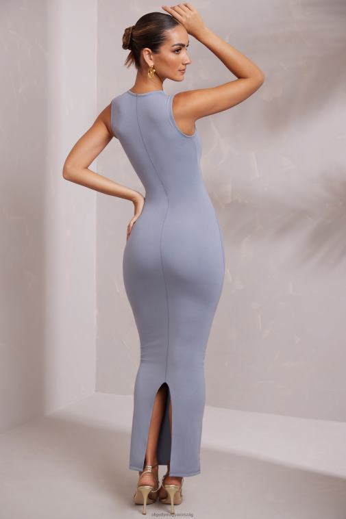 nők Oh Polly kék eydis kontrasztöltéses ujjatlan maxiruha 6F8P8211