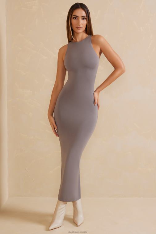 nők Oh Polly szürke tidam nyitott hátú versenyző nyakú maxiruha 6F8P880