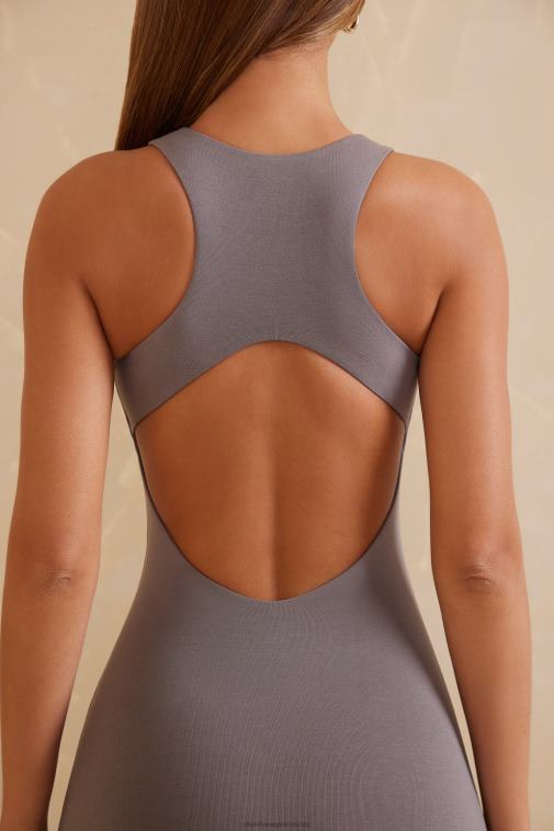 nők Oh Polly szürke tidam nyitott hátú versenyző nyakú maxiruha 6F8P880