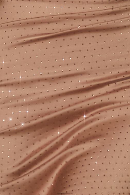 nők Oh Polly bézs millió okból keresztpántos midi ruha 6F8P8463