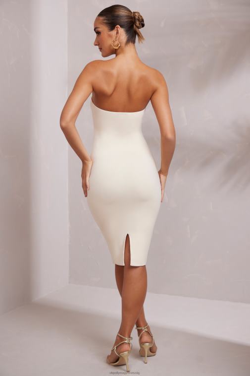 nők Oh Polly elefántcsont bronte bandeau midi ruha 6F8P8209