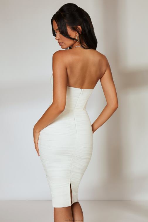 nők Oh Polly elefántcsont első osztályú fűzős midi ruha 6F8P8302