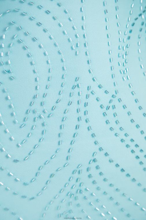 nők Oh Polly aqua toulouse díszítésű, csavart nyakú miniruha 6F8P8477