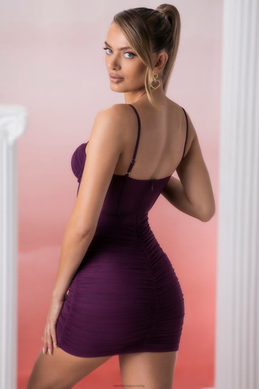 nők Oh Polly bor eirene fűzős mini ruha 6F8P8446