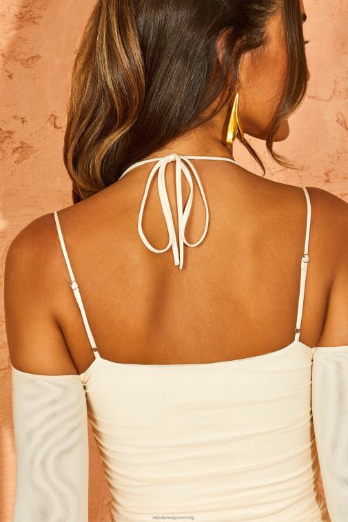 nők Oh Polly elefántcsont Odyssey bolyhos ujjú miniruha 6F8P8307