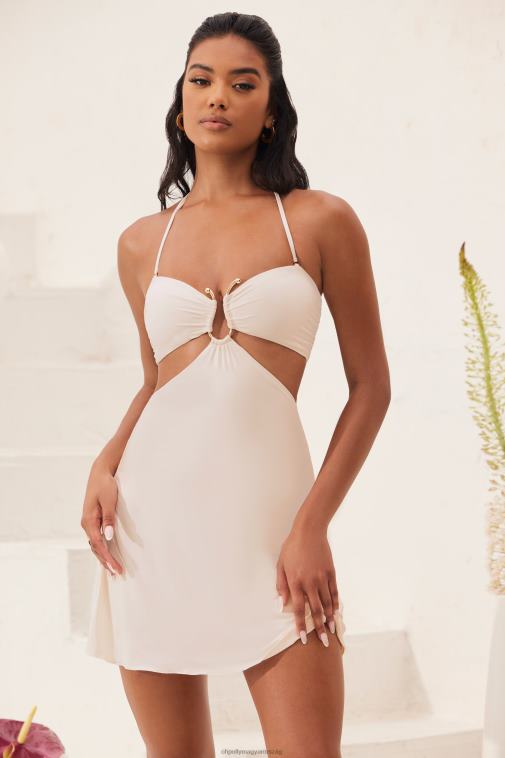 nők Oh Polly elefántcsont coral bandeau kivágott egy vonalú mini ruha 6F8P817