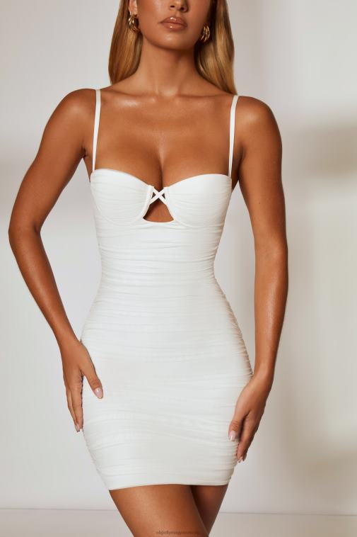 nők Oh Polly elefántcsont megcsodálta a mell alatti kivágott domború miniruhát 6F8P8299