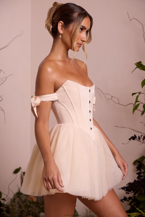 nők Oh Polly elefántcsont reine off váll tüllszoknya mini ruha 6F8P8261