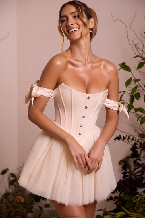 nők Oh Polly elefántcsont reine off váll tüllszoknya mini ruha 6F8P8261