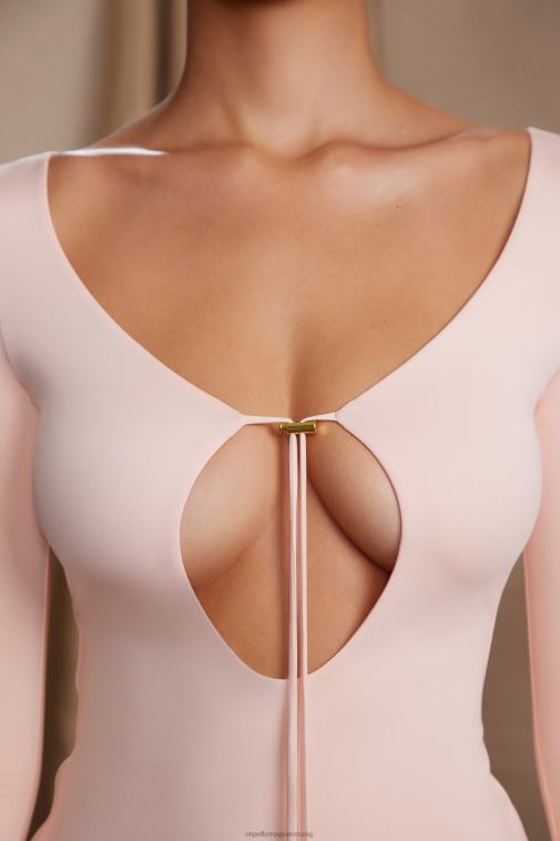 nők Oh Polly elpirul cosette hosszú ujjú kivágott egy vonalú miniruha 6F8P897