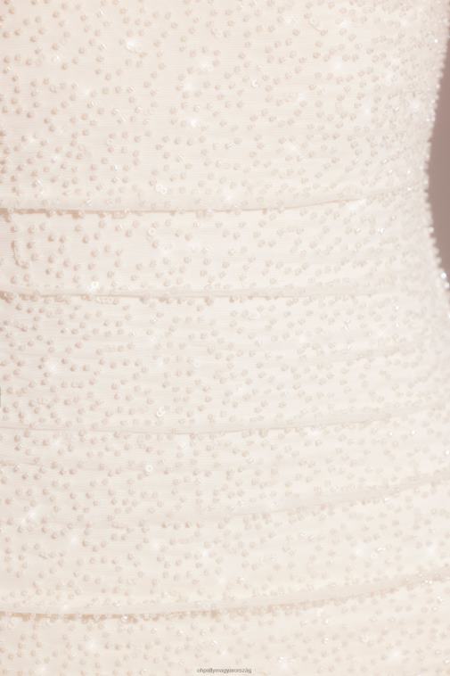 nők Oh Polly fehér ferrara hosszú ujjú, díszített burkolatú nyakú miniruha 6F8P813