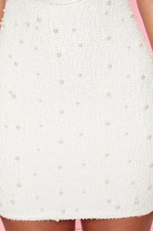 nők Oh Polly fehér versailles mélyre süllyesztett, díszített miniruha 6F8P8303