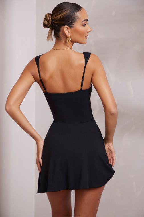 nők Oh Polly fekete jolie sweetheart nyakkivágású miniruha 6F8P8215