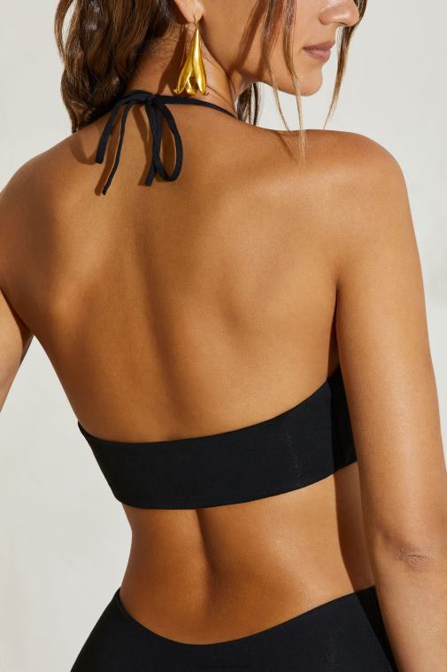 nők Oh Polly fekete nayana halterneck kivágott mini ruha 6F8P8377