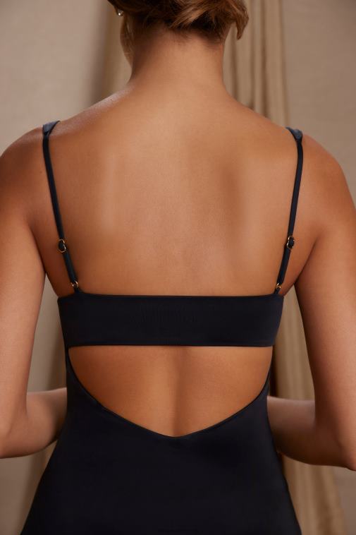 nők Oh Polly fekete rafaela drapírozott a-vonalú miniruha 6F8P898