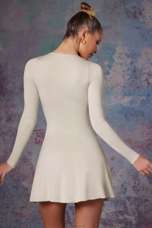 nők Oh Polly kő lili hosszú ujjú vízesés szoknya mini ruha 6F8P8284