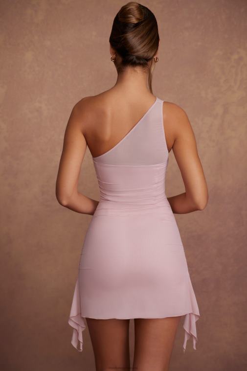 nők Oh Polly mályvaszínű liliana aszimmetrikus egyujjú miniruha 6F8P8269