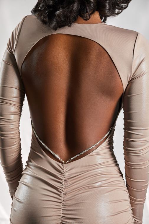 nők Oh Polly tópszín soul mate hosszú ujjú mini ruha 6F8P8453