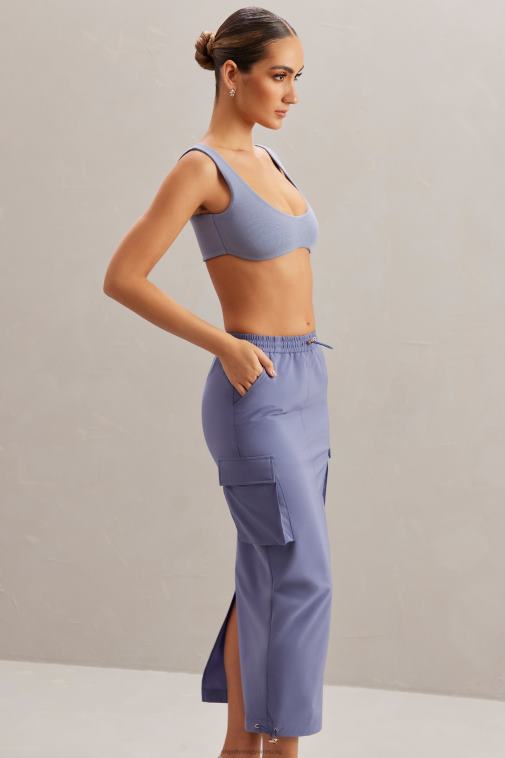 nők Oh Polly haditengerészet kirra cargo maxiszoknya 6F8P8774