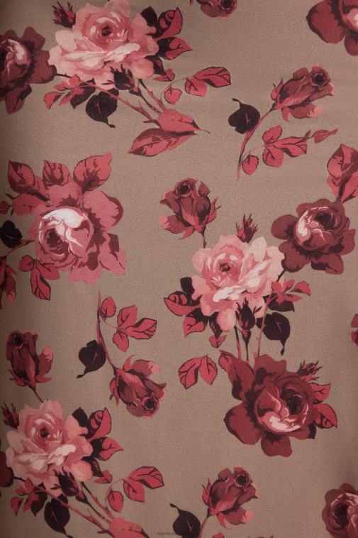 nők Oh Polly bézs nyomat lapos oldalra osztott midaxi szoknya 6F8P8802