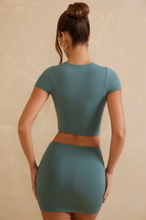 nők Oh Polly a zöldeskék jula alacsony emelkedésű bodycon miniszoknya 6F8P8785